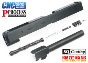 Guarder G34 Steel CNC Slide & Barrel Kit for TM G17 (Standard Ver. Black)