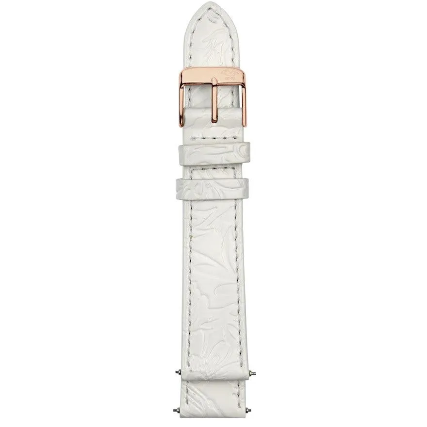 GV2 18mm Floral Embossed Leather Strap