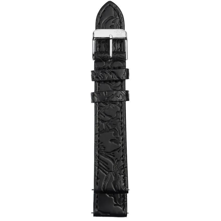 GV2 18mm Floral Embossed Leather Strap
