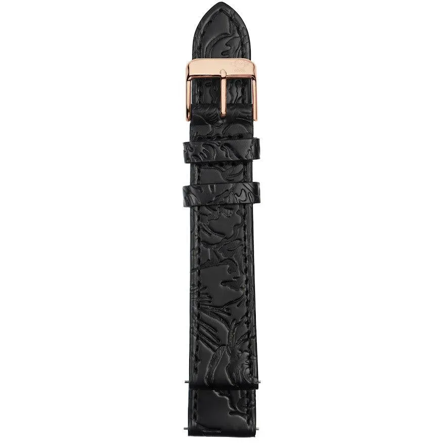 GV2 18mm Floral Embossed Leather Strap