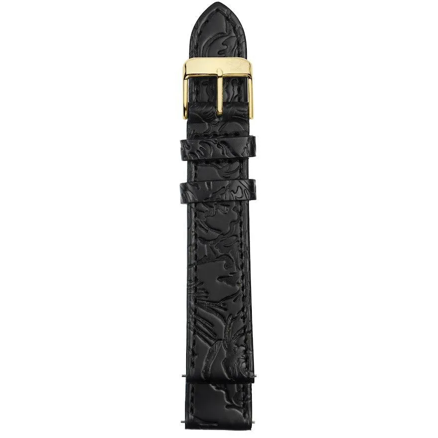GV2 18mm Floral Embossed Leather Strap