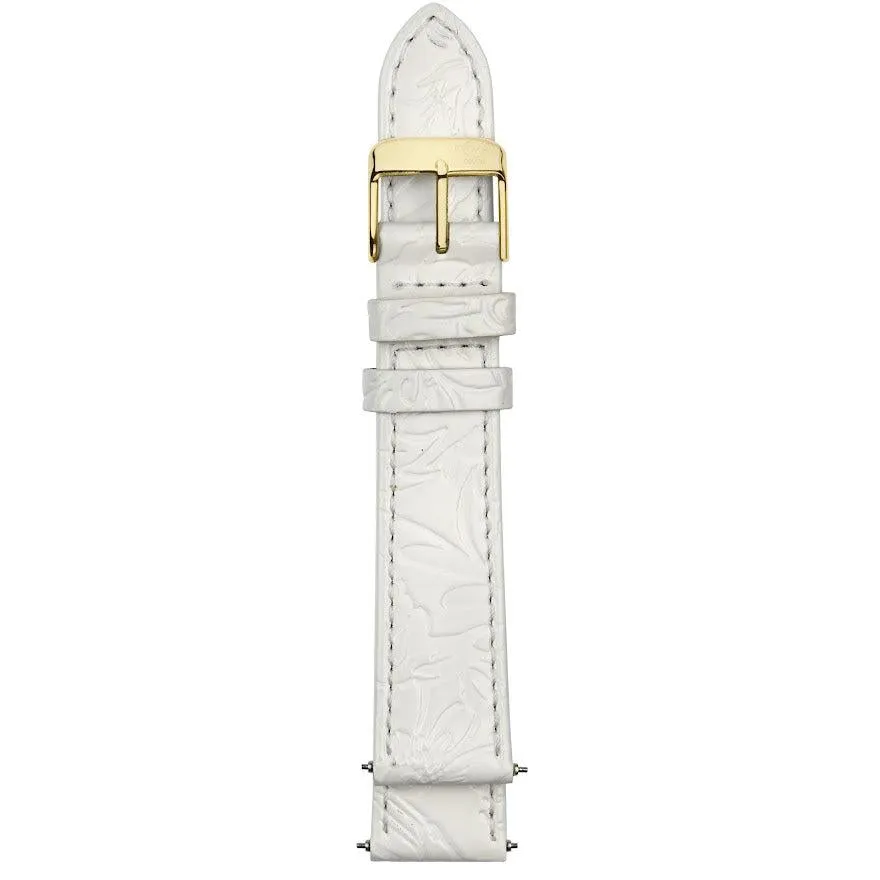 GV2 18mm Floral Embossed Leather Strap