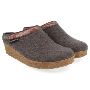 Haflinger Belle Wool Cork Clog in Gray