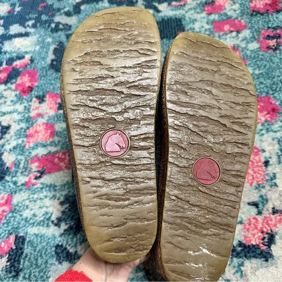 Haflinger Belle Wool Cork Clog in Gray
