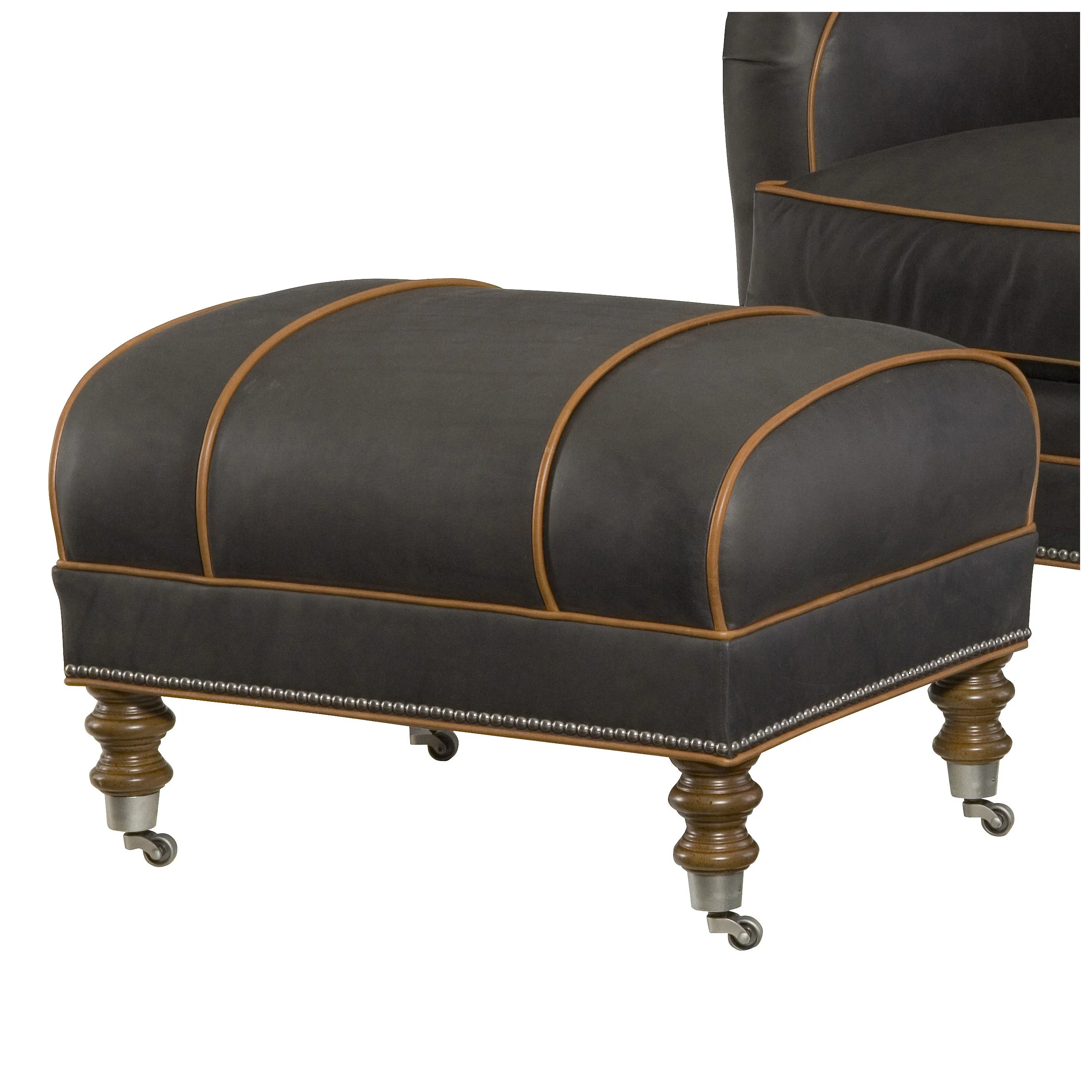 Hartwell Leather Ottoman