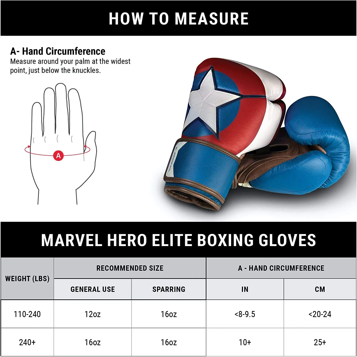HAYABUSA MARVEL'S CAPTAIN AMERICA BOXING GLOVES