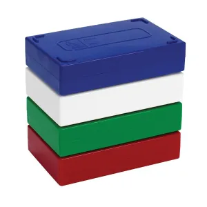 Heathrow Scientific 15989R Premium Microscope Slide Box, 25-Place, Foam, White