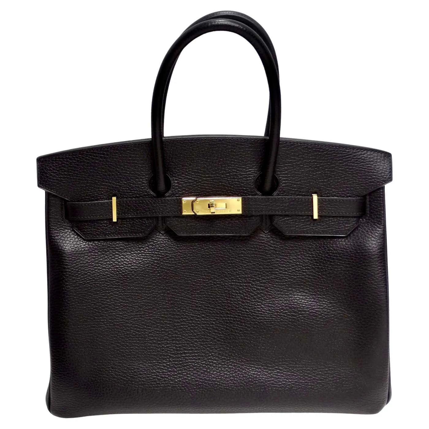 Hermes Birkin 35 in Ardennes Leather Black