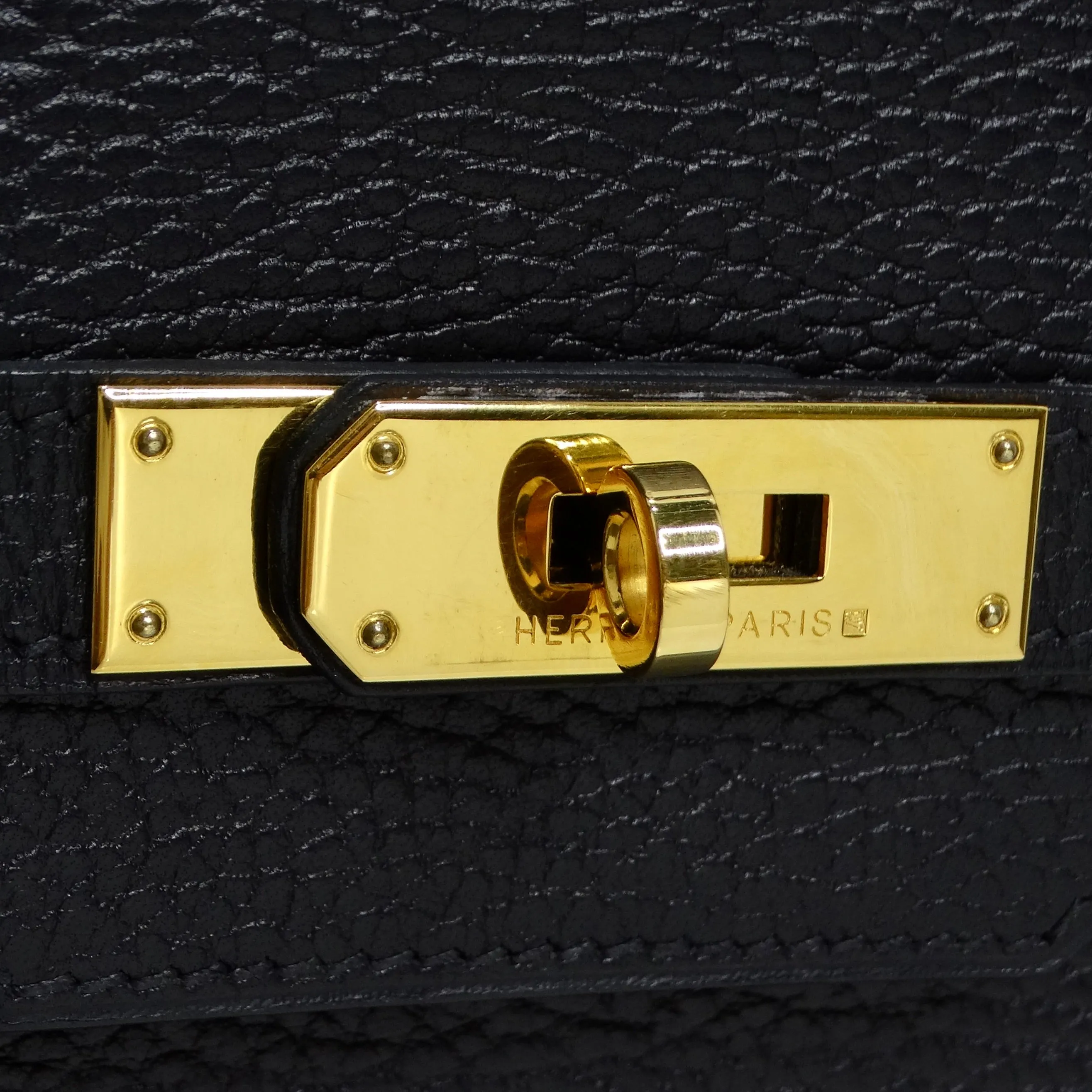 Hermes Birkin 35 in Ardennes Leather Black