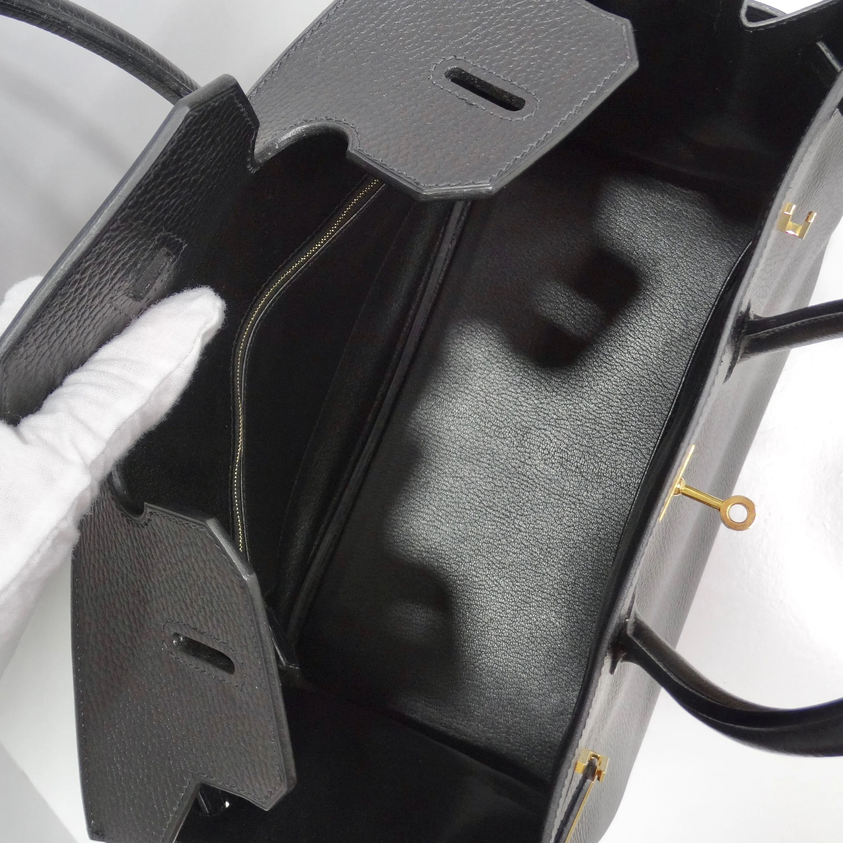 Hermes Birkin 35 in Ardennes Leather Black