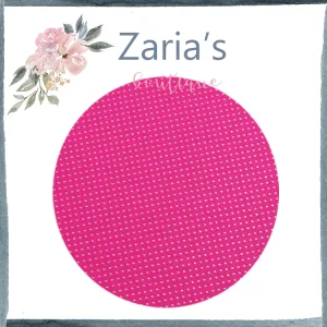 Hot Pink & Gold Polka Dots Faux Leather Fabric Sheet