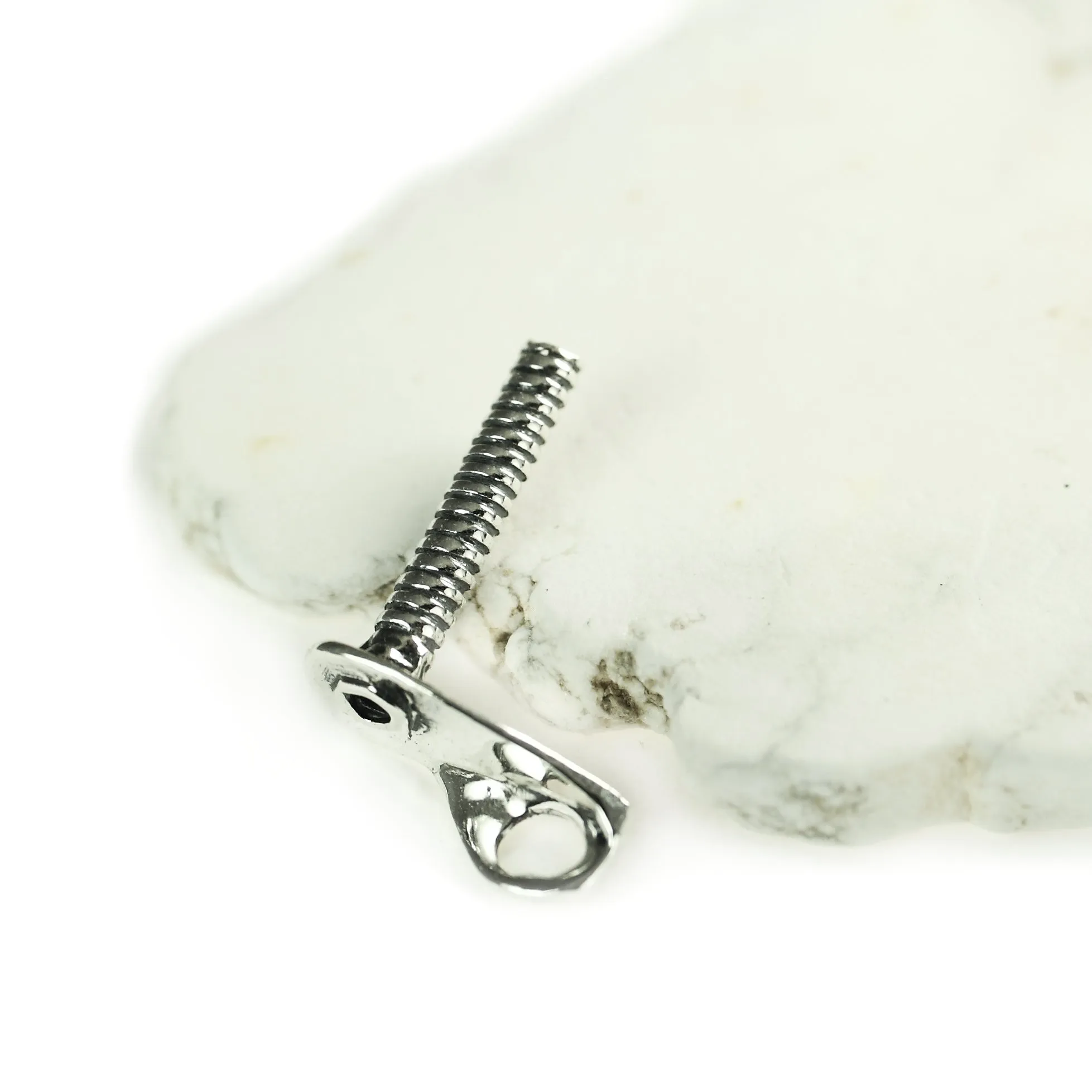 Ice Screw Anchor Pendant - Sterling Silver