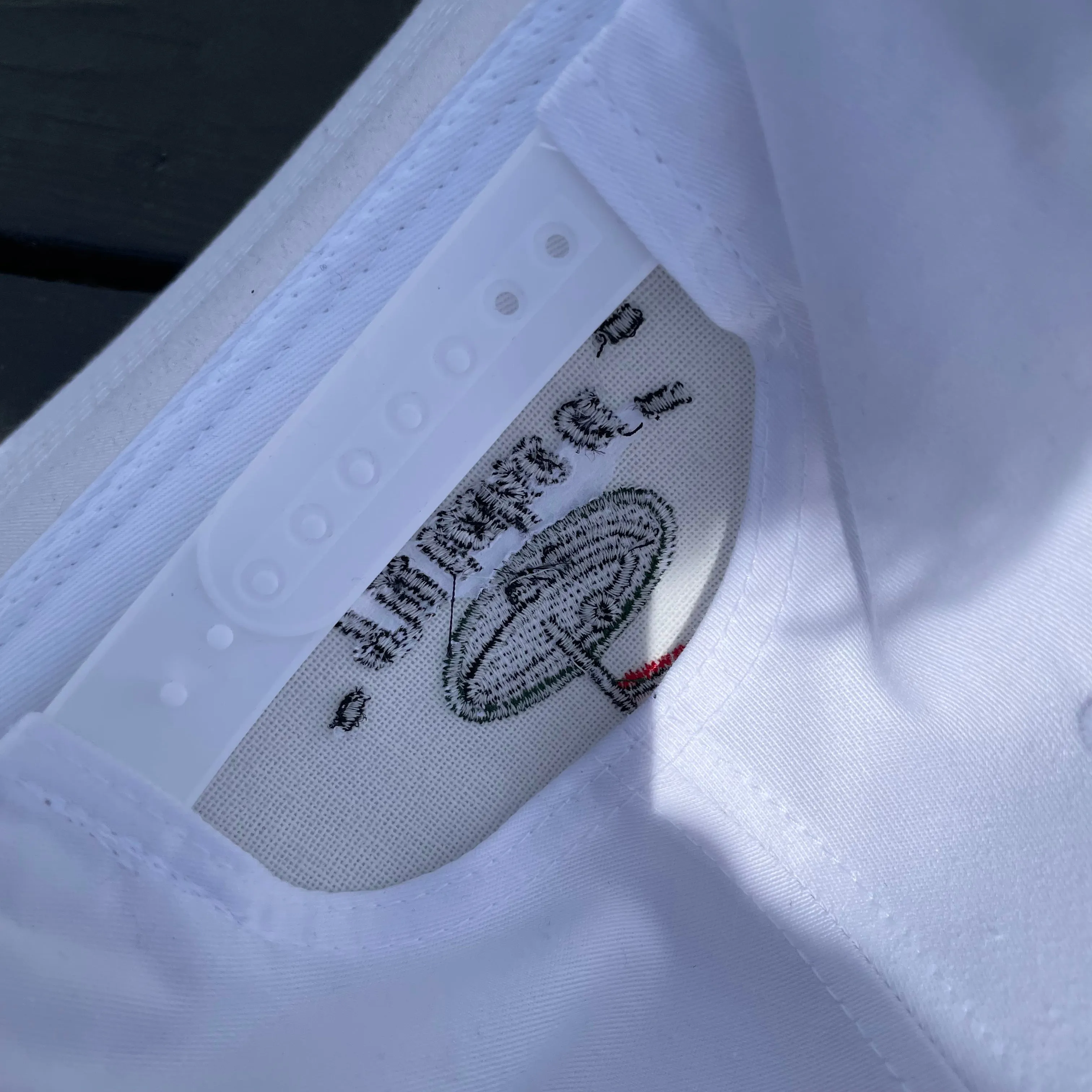 I’ll take a mulligan on a White SnapBack Hat Cap with Rope Custom Embroidery