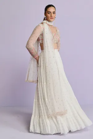 IVORY SEQUIN FRILL