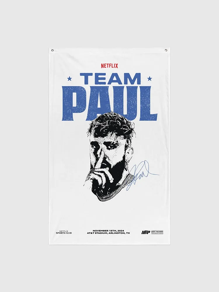 Jake Paul vs. Mike Tyson Team Paul Flag
