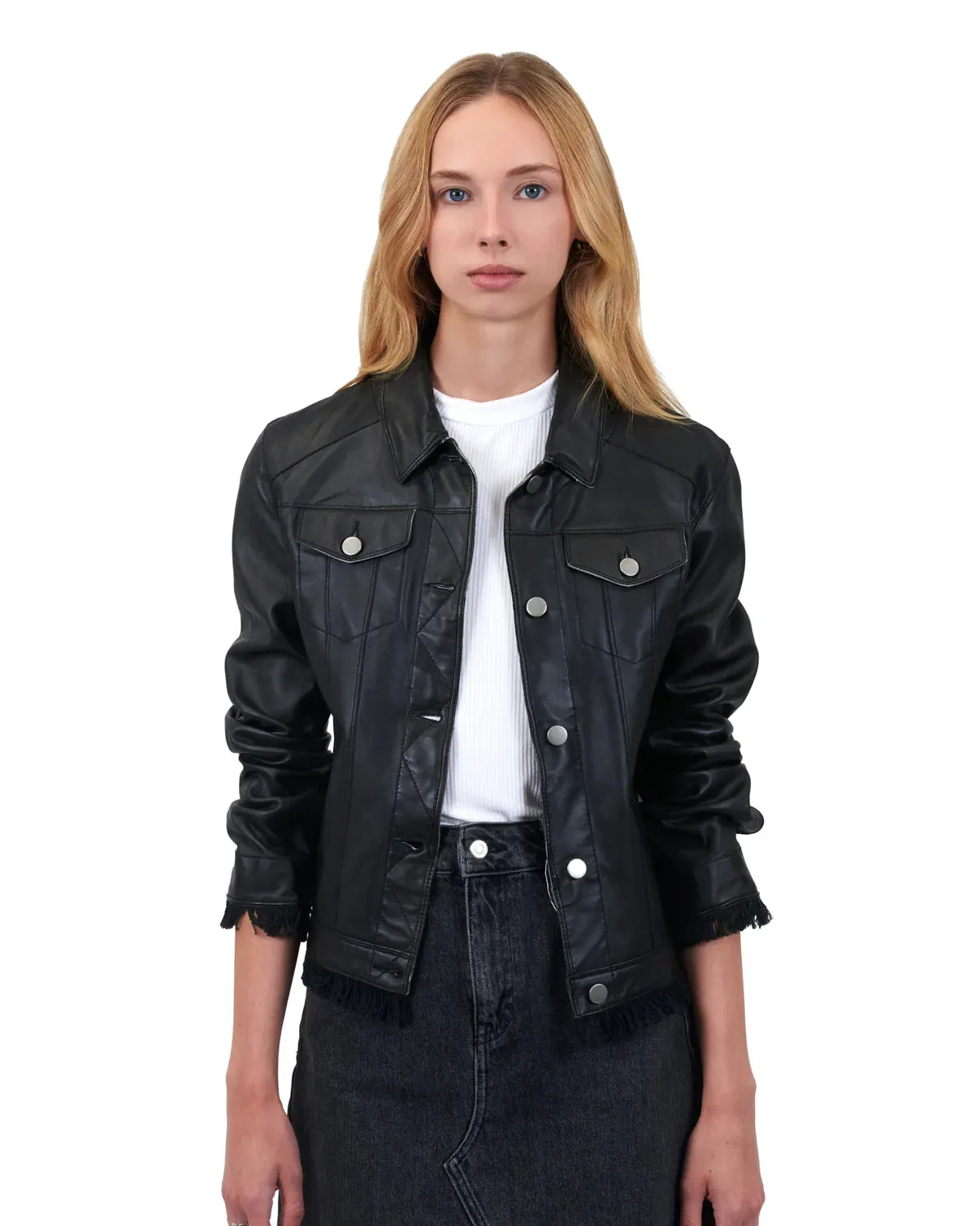 Jakett Alexa Burnished Leather Jacket