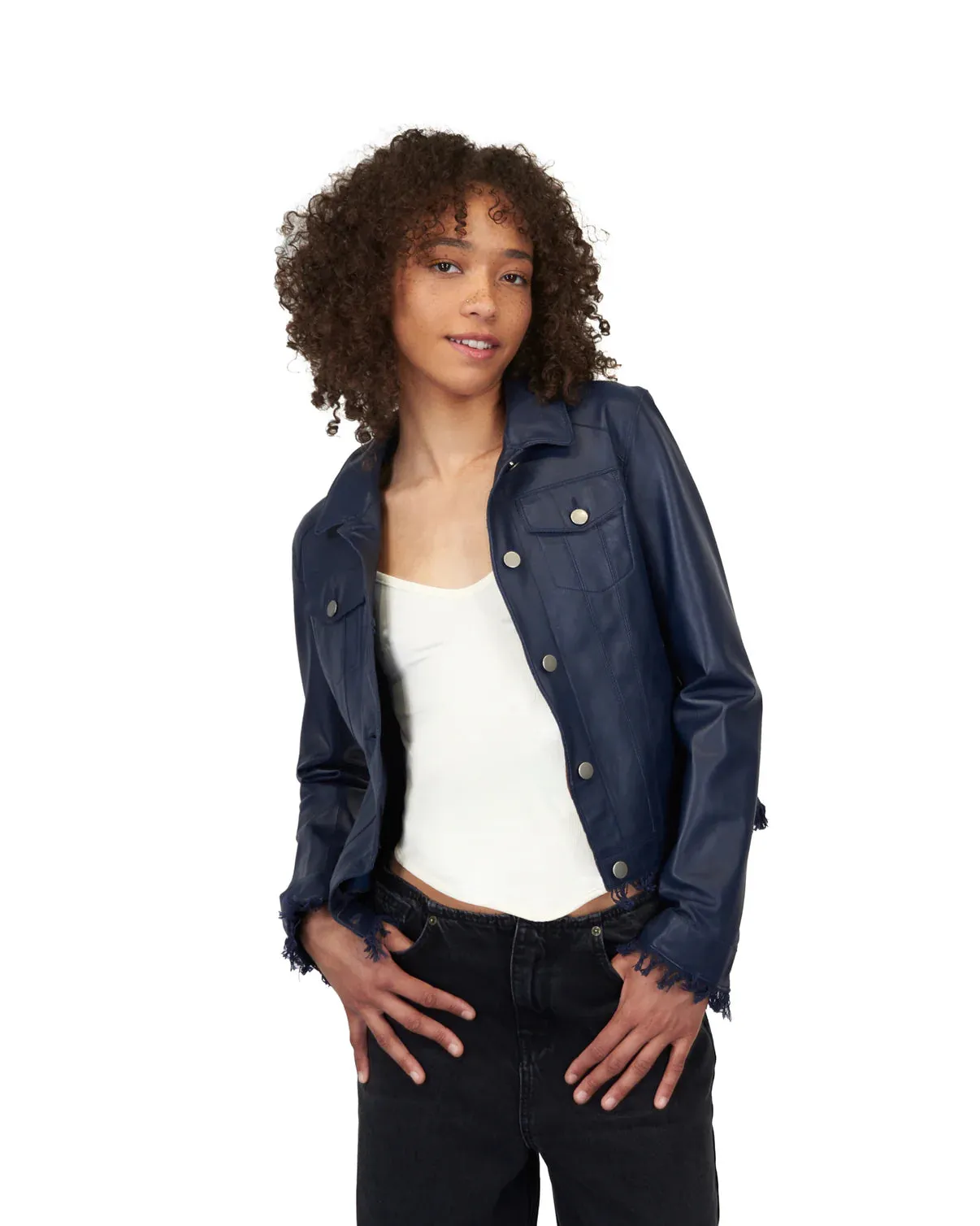 Jakett Alexa Burnished Leather Jacket