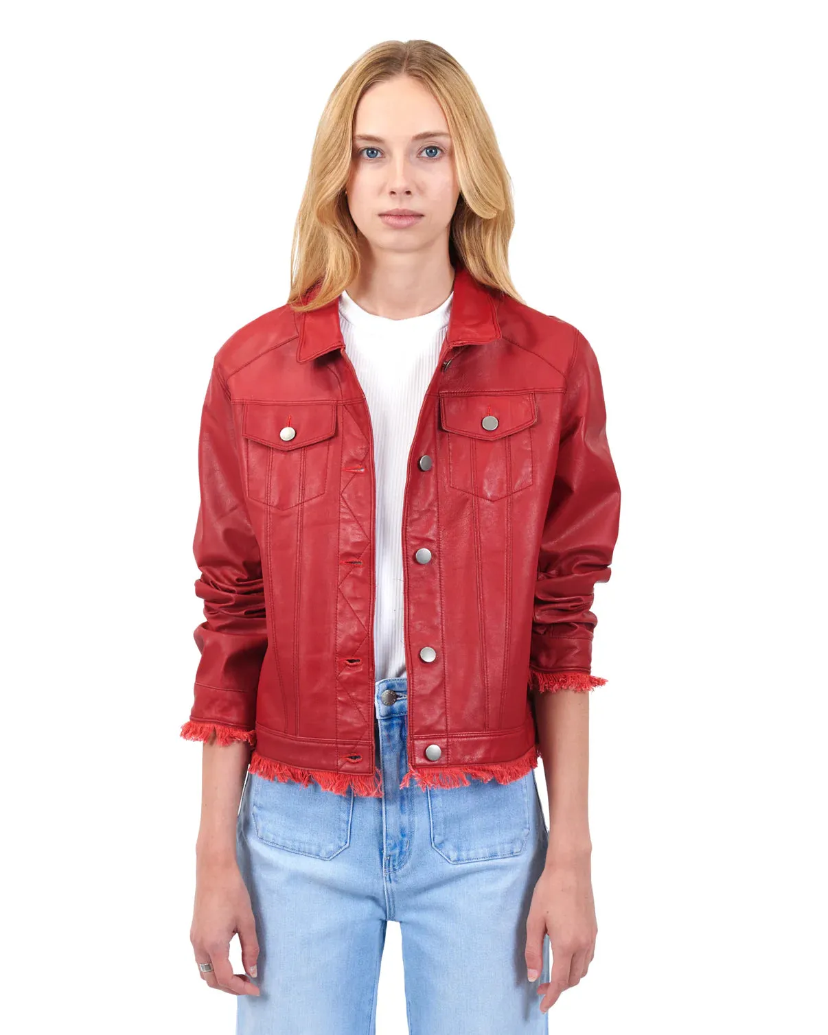 Jakett Alexa Burnished Leather Jacket