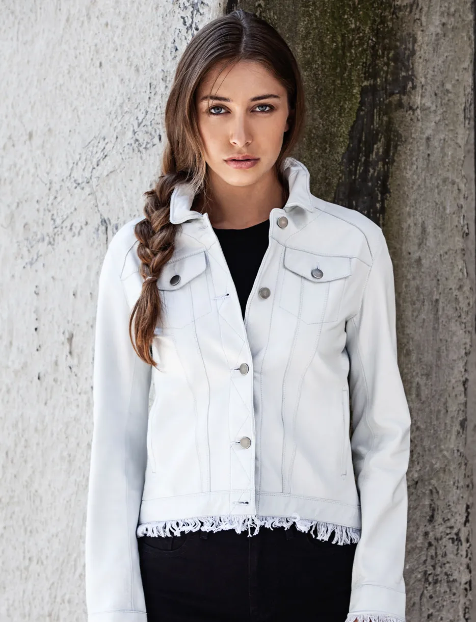 Jakett Alexa Burnished Leather Jacket