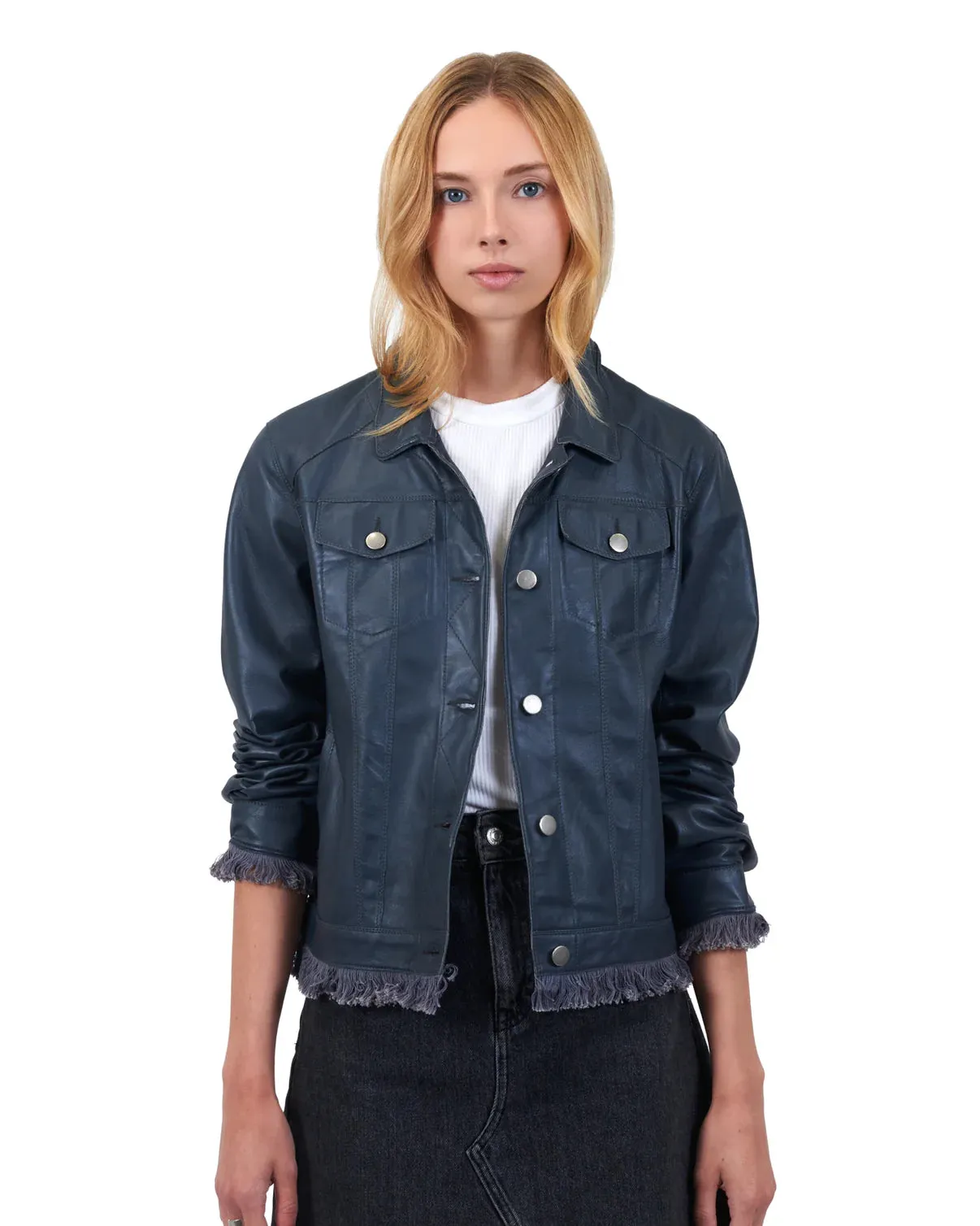 Jakett Alexa Burnished Leather Jacket