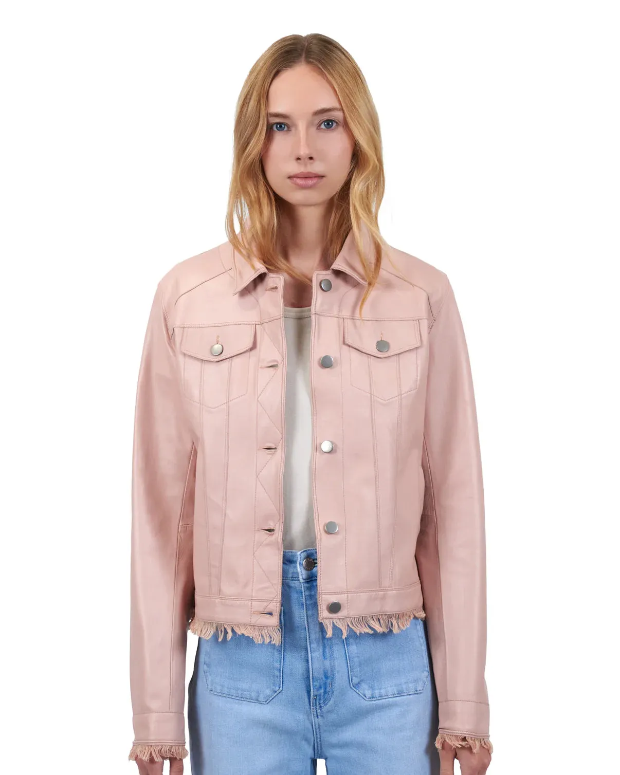 Jakett Alexa Burnished Leather Jacket