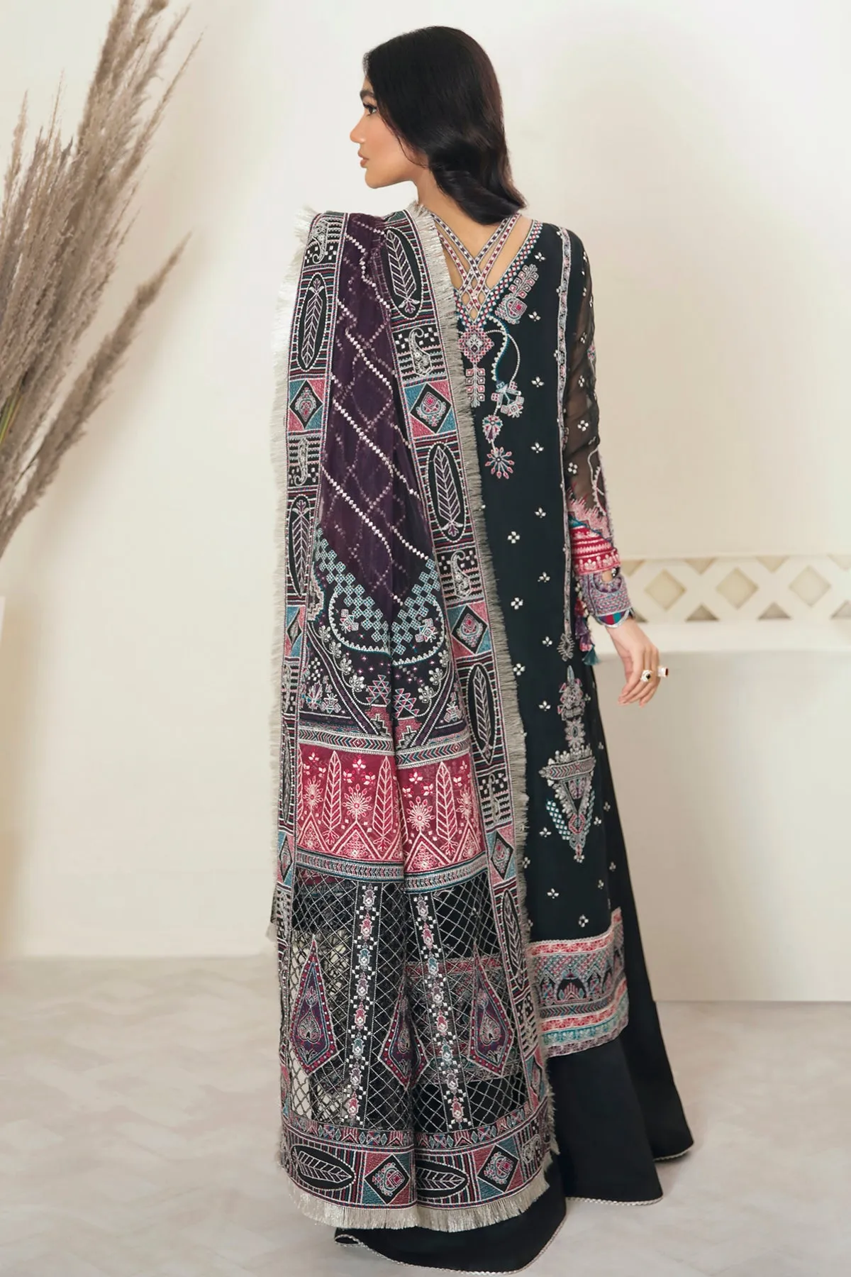 Jazmin Embroidered Chiffon 2022 | FUSION OF DELUXE | BLACK GALAXY