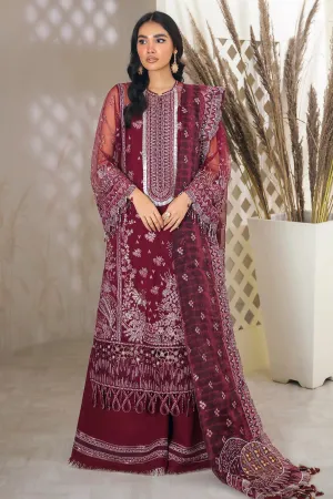 Jazmin Embroidered Chiffon 2022 | FUSION OF DELUXE | RAZELBERRY