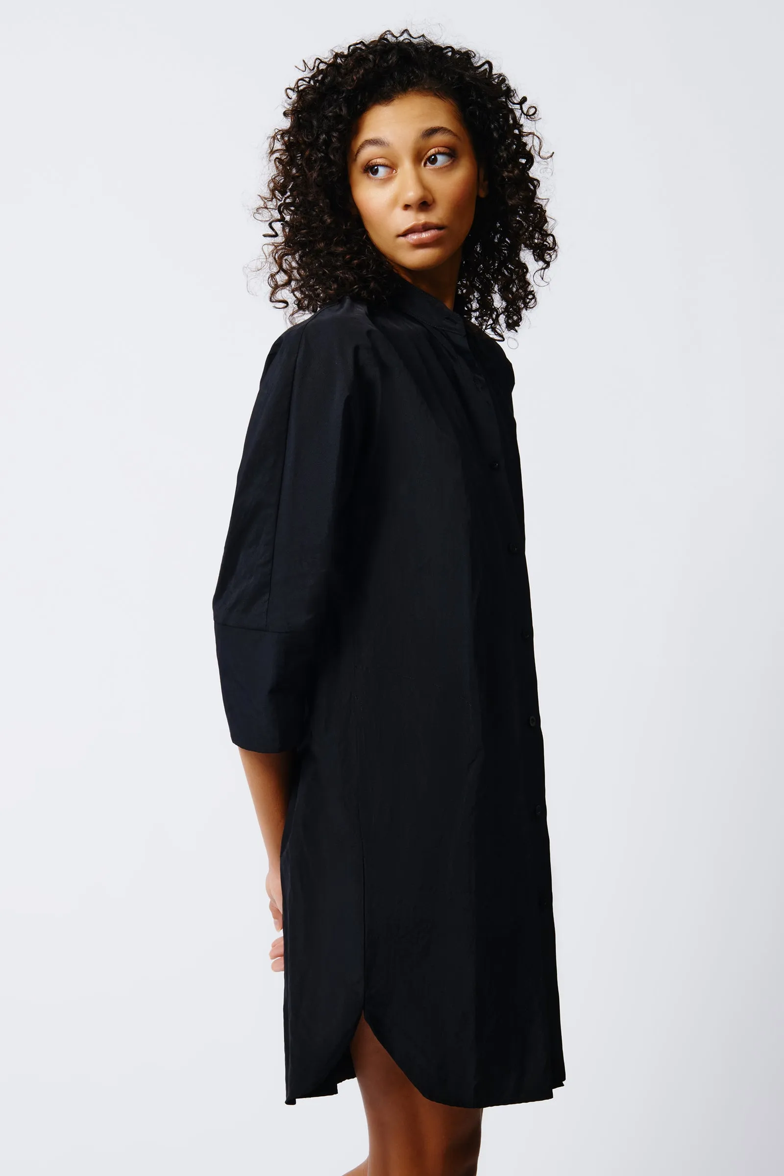 June Shirt Dress - Black