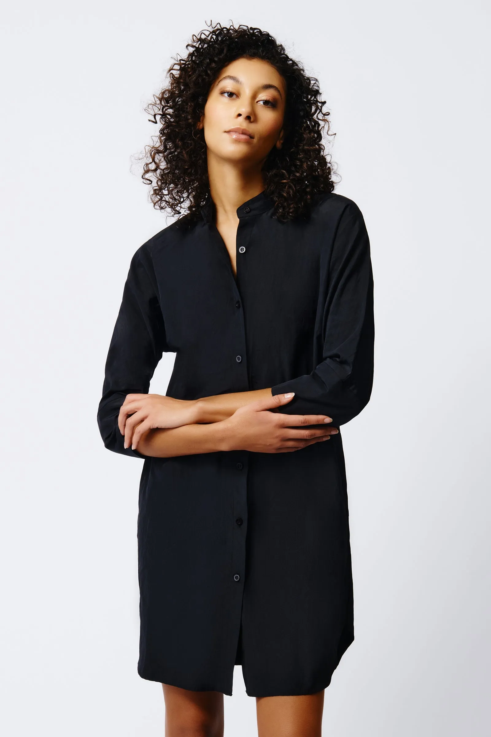 June Shirt Dress - Black