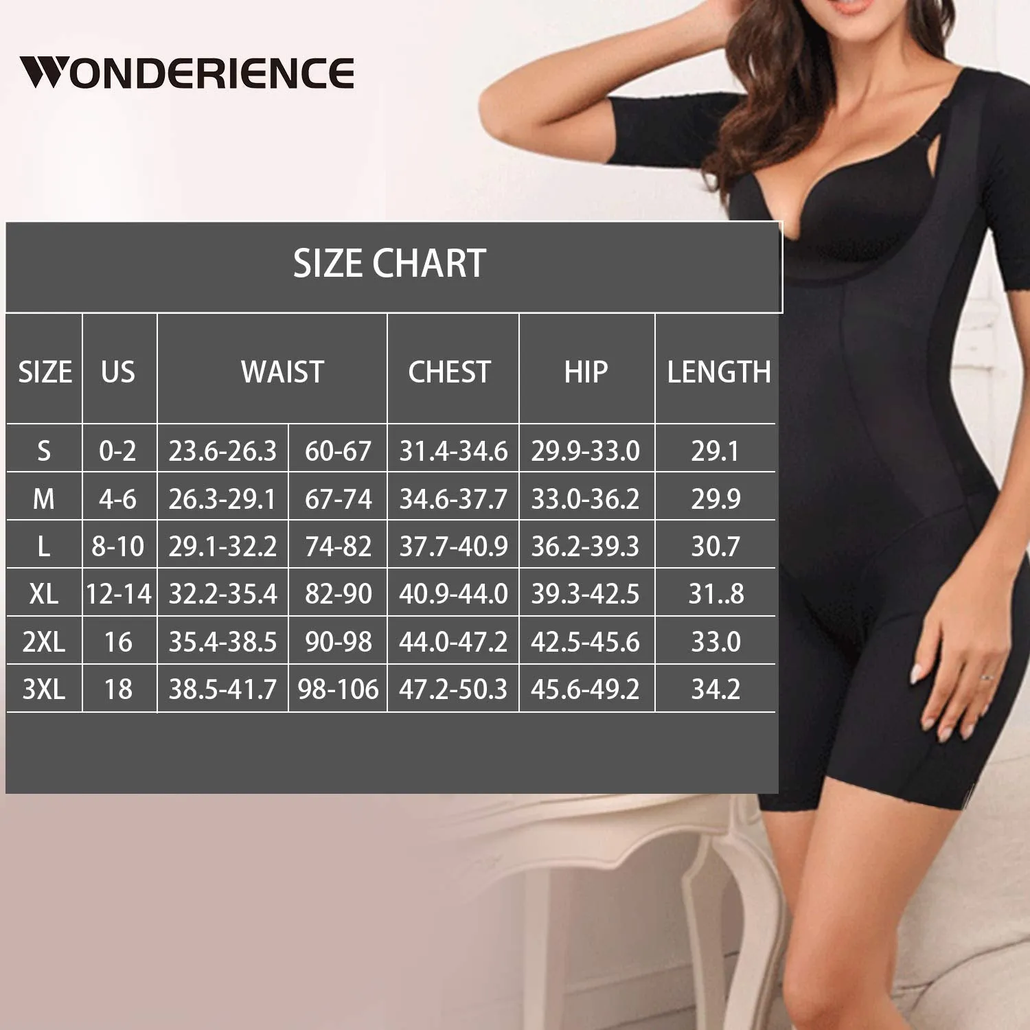 Junlan Tummy Control Seamless Slimming Full Body Shaper