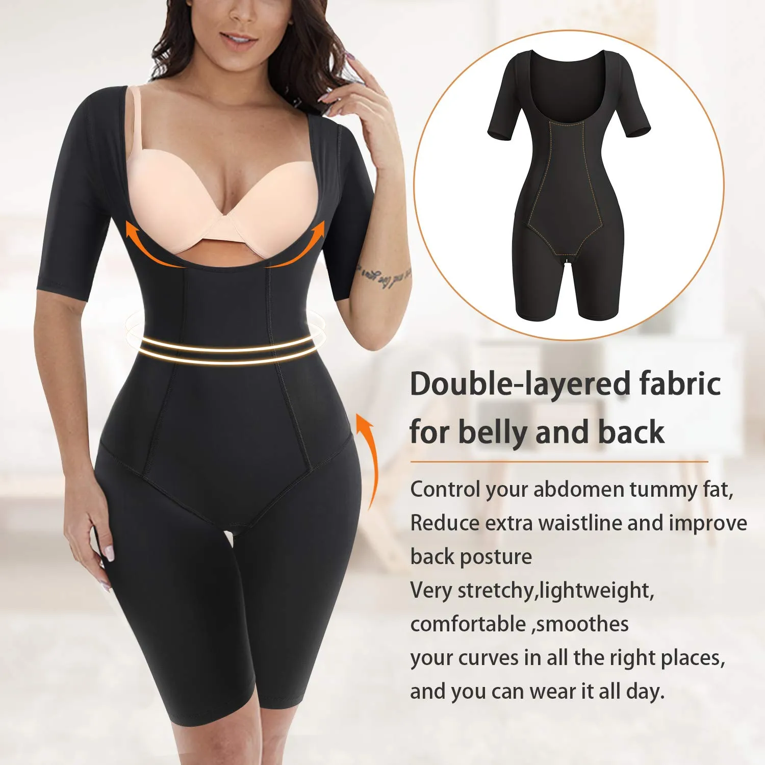 Junlan Tummy Control Seamless Slimming Full Body Shaper