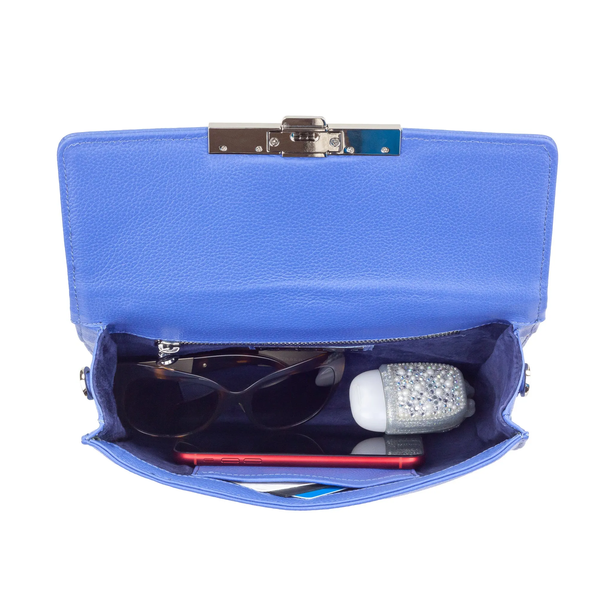 Kelly Shoulder Bag -  Blue Pebble