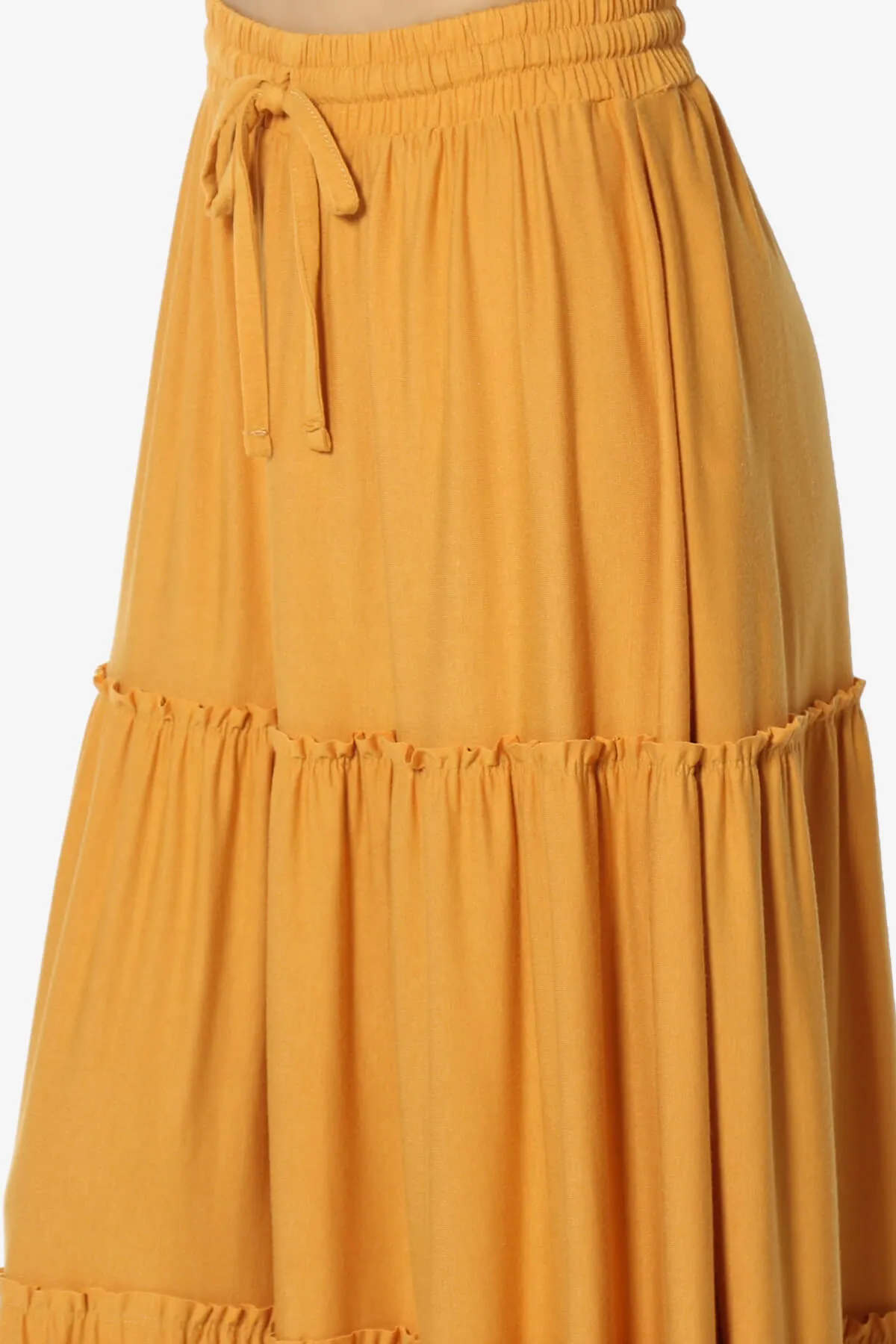Kelton Ruffle Tiered Jersey Maxi Skirt