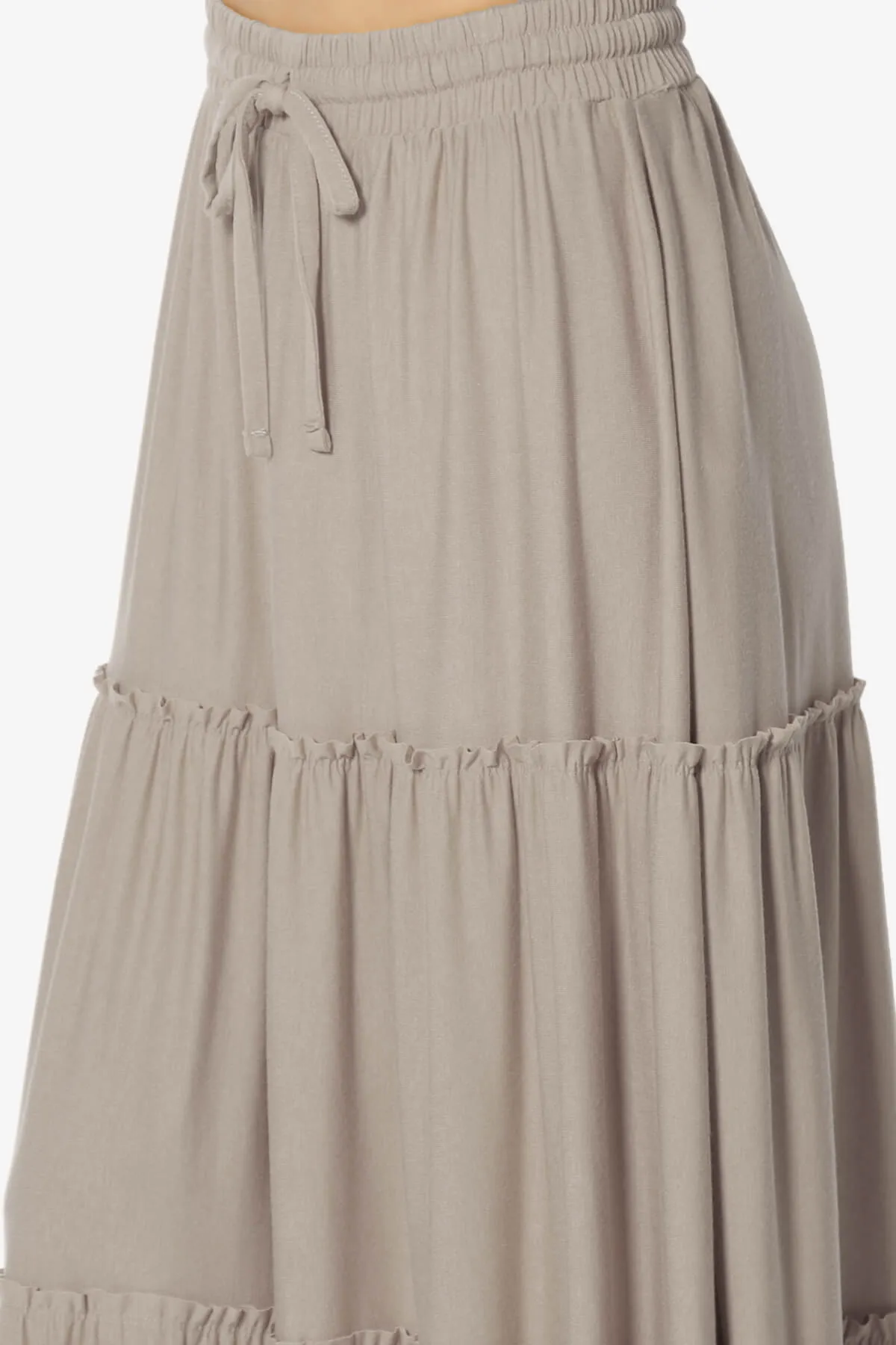 Kelton Ruffle Tiered Jersey Maxi Skirt