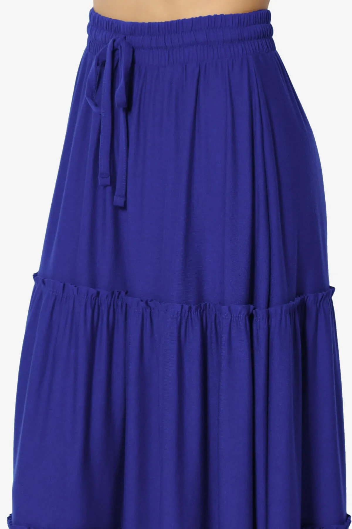 Kelton Ruffle Tiered Jersey Maxi Skirt
