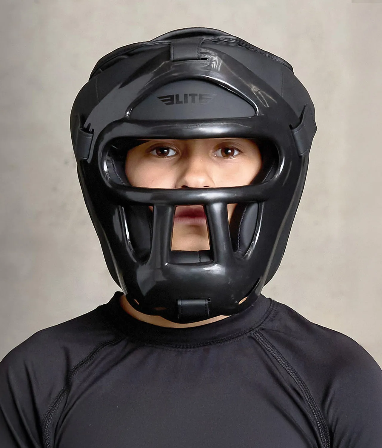 Kids' Black Muay Thai Safety Headgear