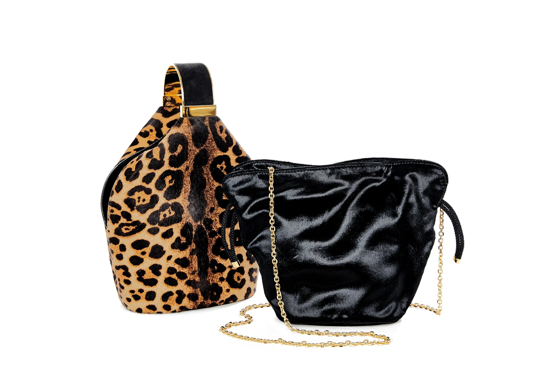 Kit Bracelet Bag in Leopard Printed Calf Hair