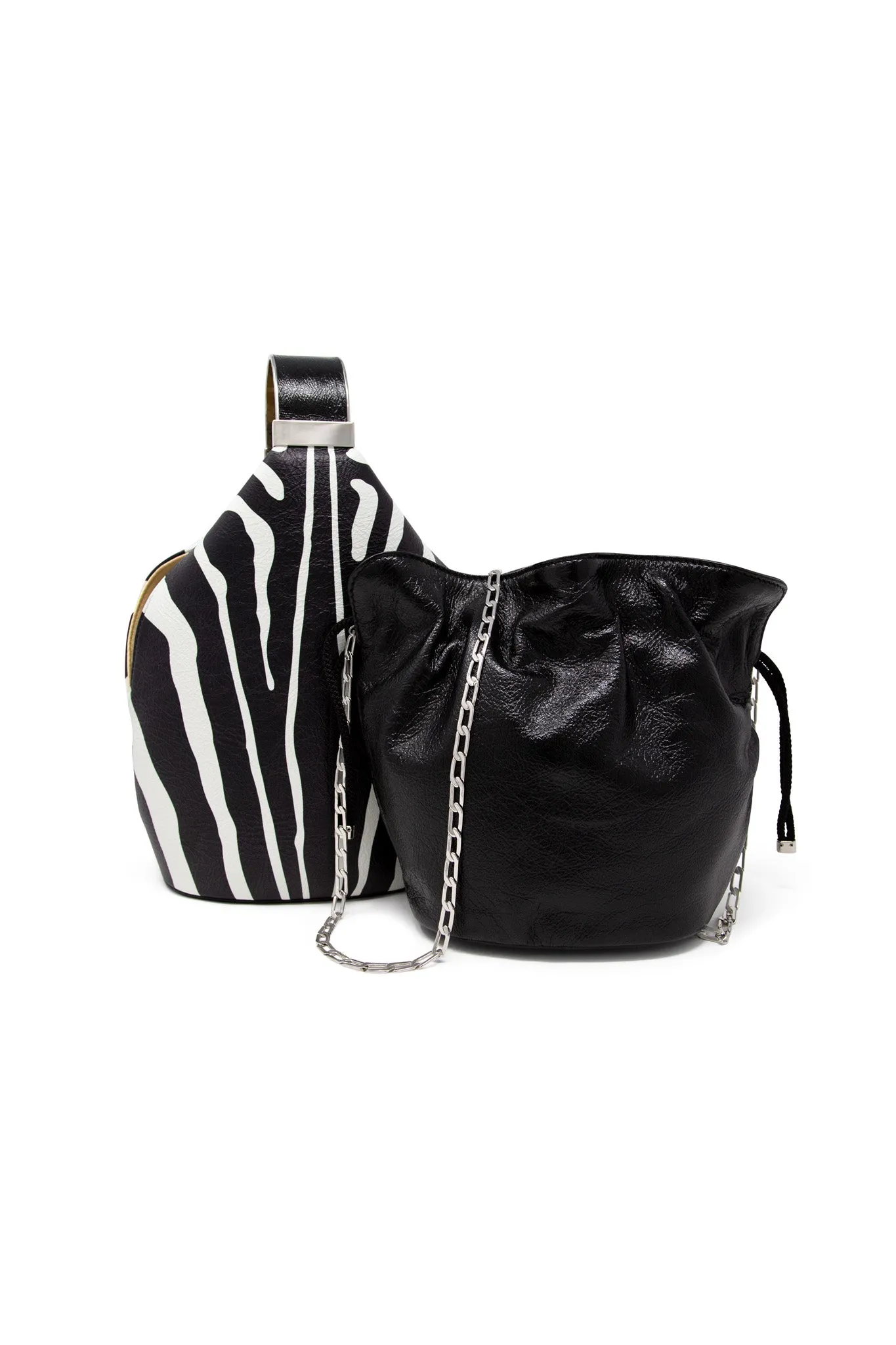 Kit Bracelet Bag in Zebra Printed Leather