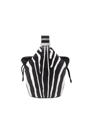 Kit Bracelet Bag in Zebra Printed Leather