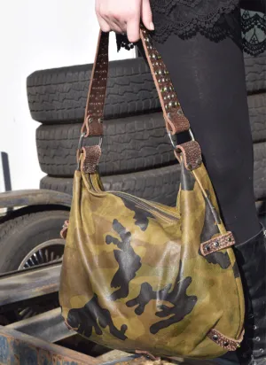 Leather Camo Purse