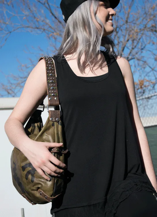 Leather Camo Purse