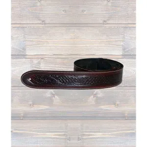 Leathergraft Texas Embossed Brown Guitar Strap