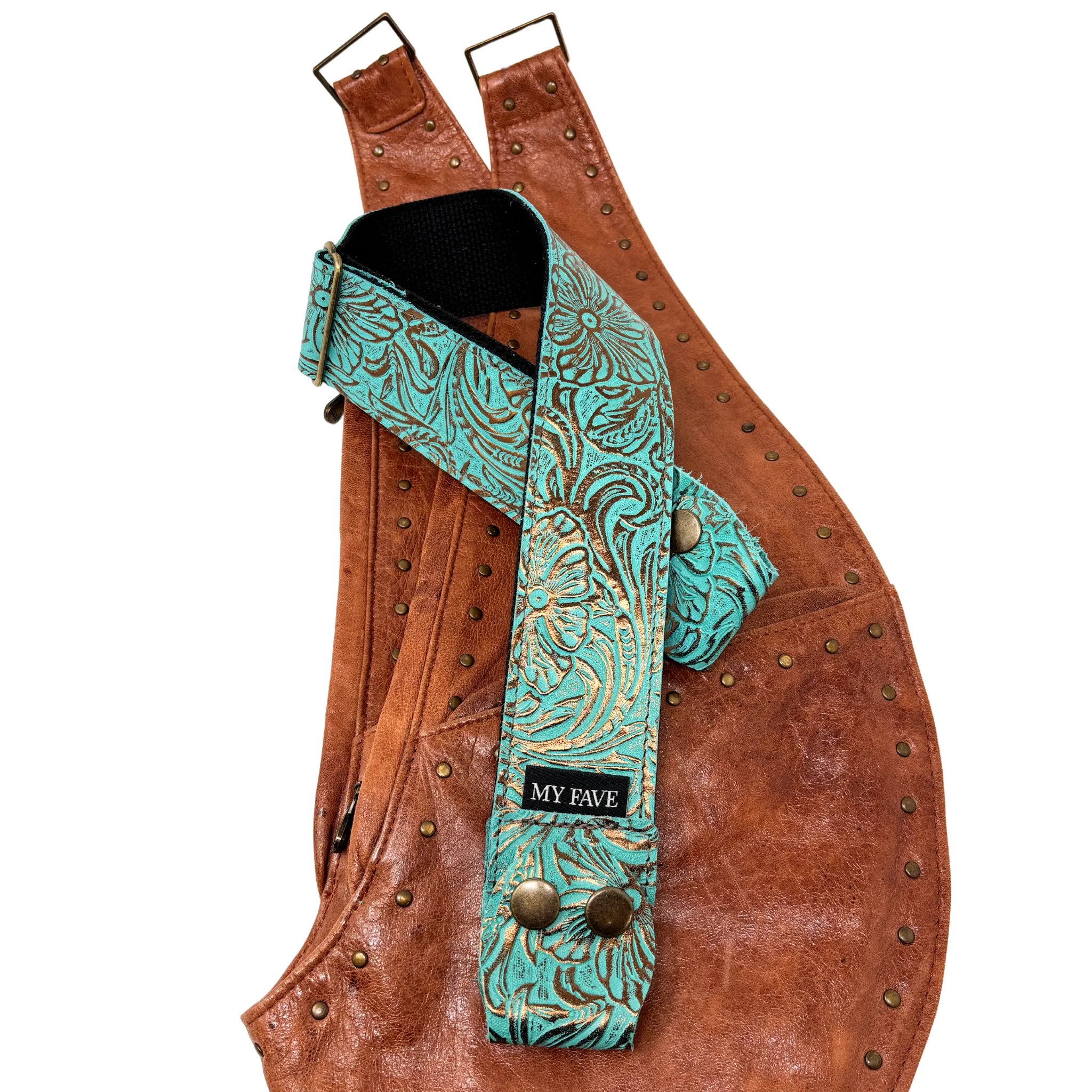 Leathers - Teal Embossed