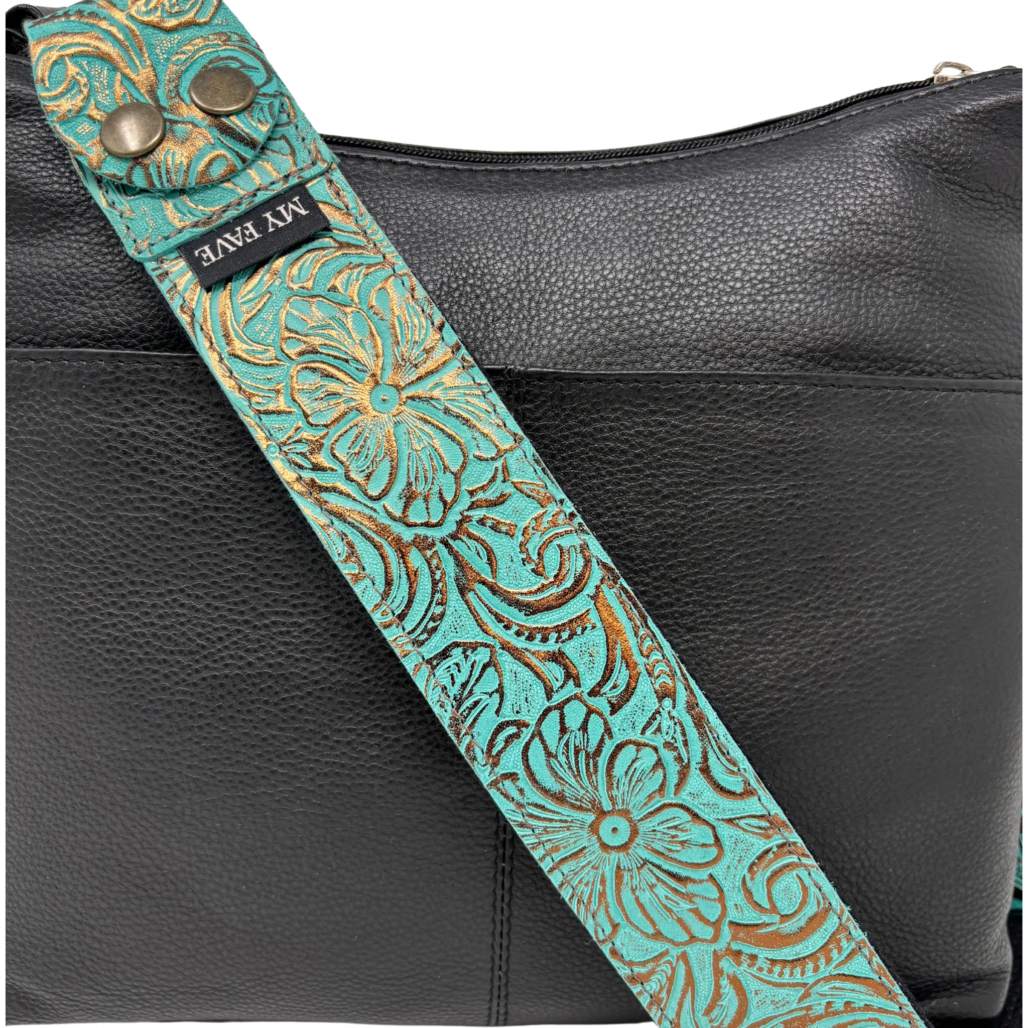 Leathers - Teal Embossed