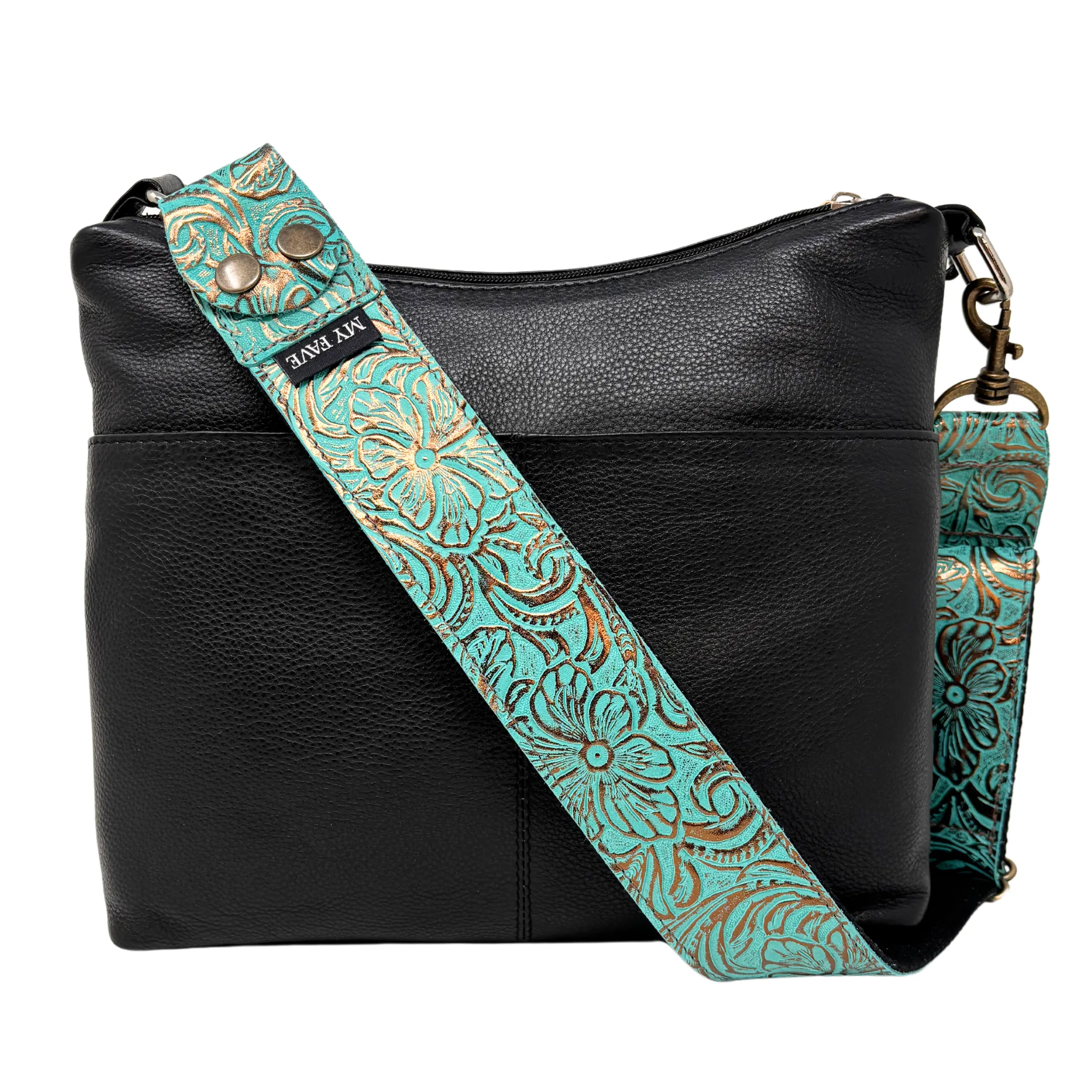 Leathers - Teal Embossed