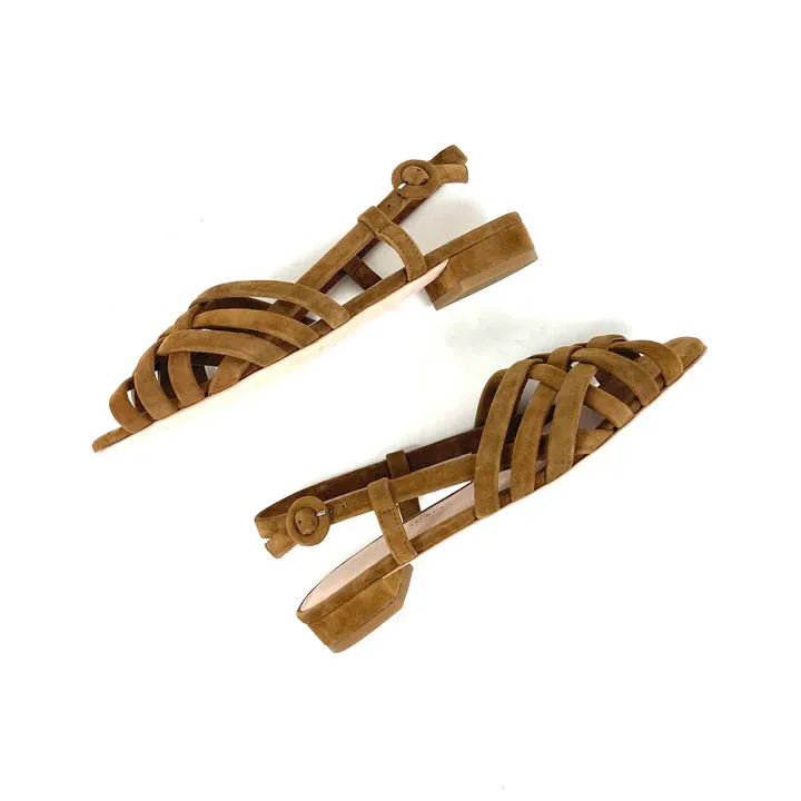 Loeffler Randall - Shelly Suede Flat Sandal (Cacao)