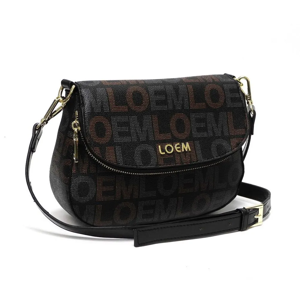 LOEM signature Print cross-body shoulder Bag handbag Designer Brown golden brand