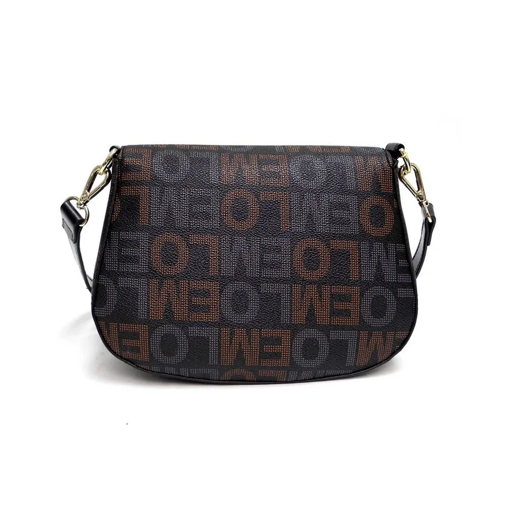 LOEM signature Print cross-body shoulder Bag handbag Designer Brown golden brand