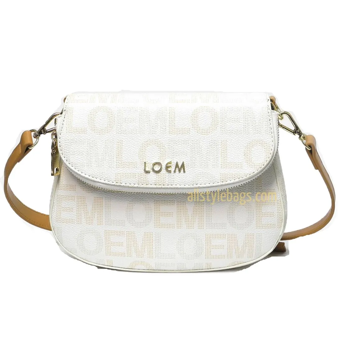 LOEM signature Print cross-body shoulder Bag handbag Designer Brown golden brand