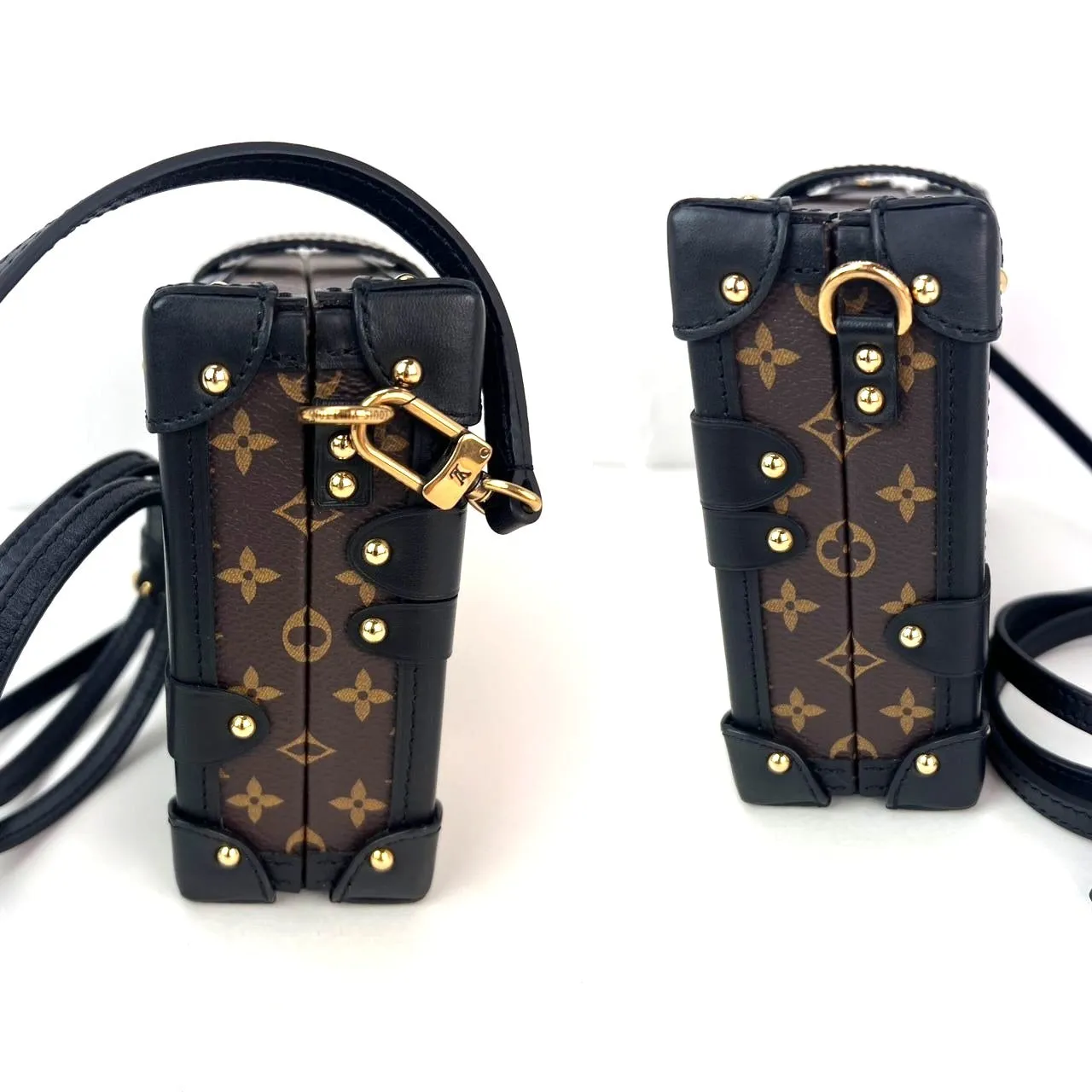 Louis Vuitton Petite Malle Patches Monogram Crossbody Clutch Bag Limited Edition RARE
